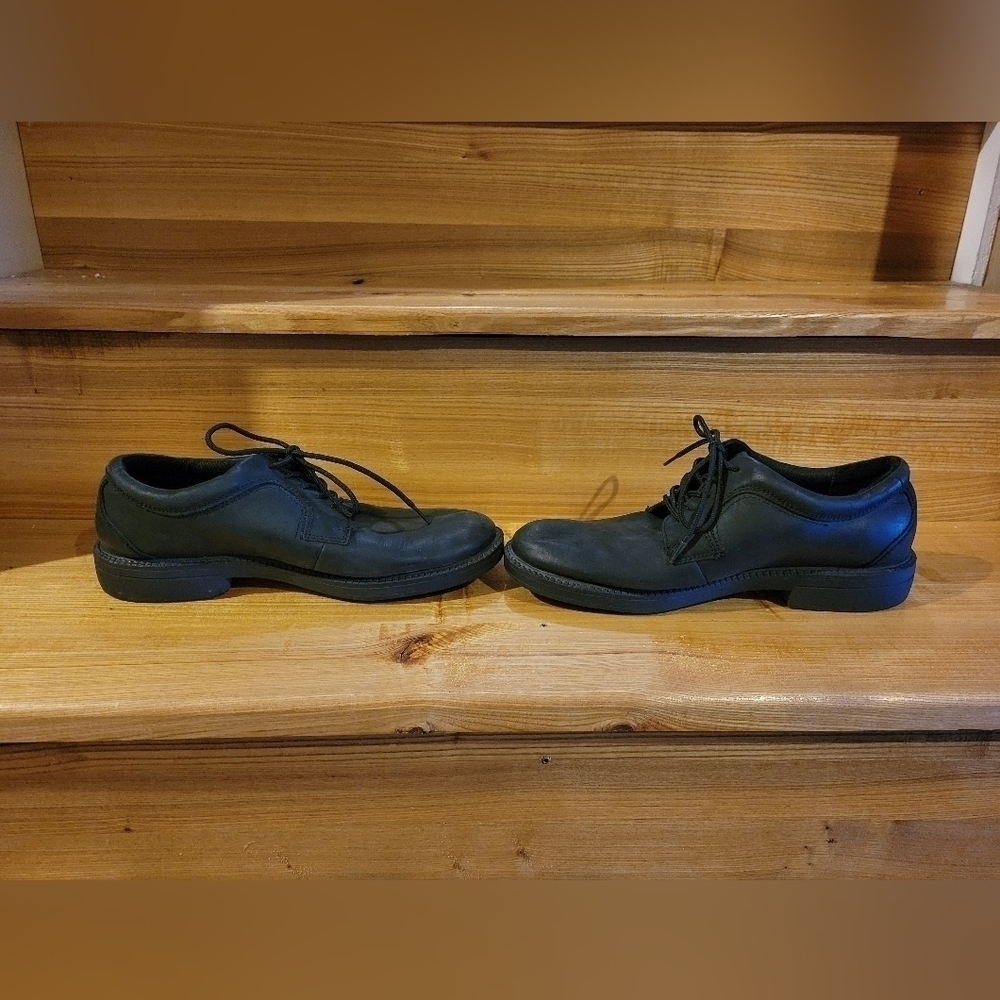 Dr. Scholls mens black matte massaging gel insoles dress shoes 9 - Picture 5 of 8